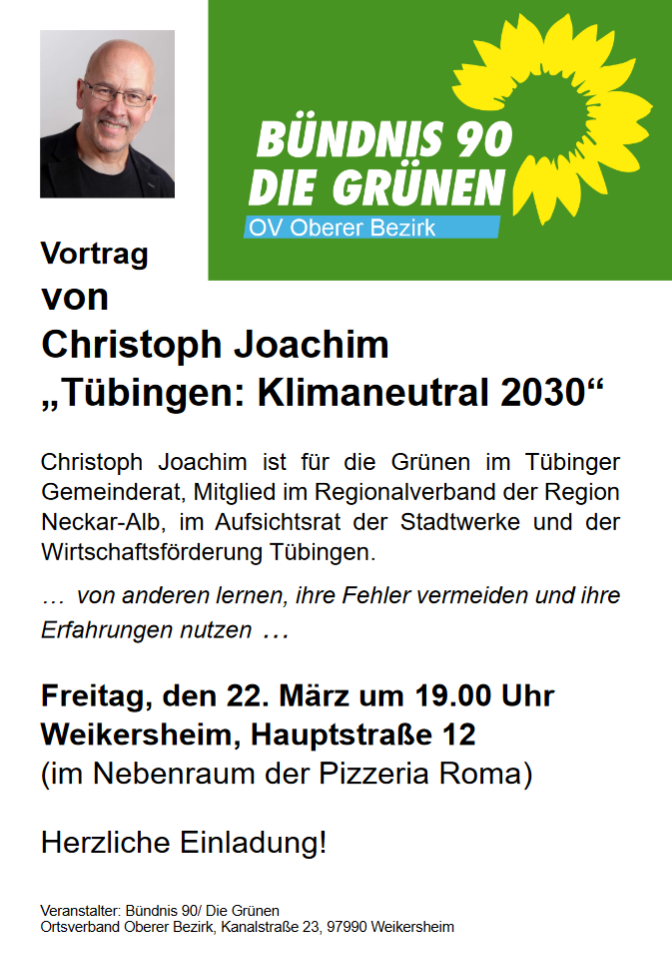 Von Tübingen lernen: Klimaneutral 2030